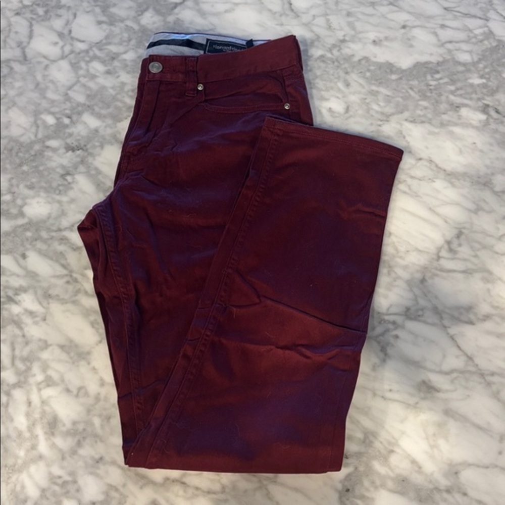 Vineyard Vines “leeward Luxe” 5 pocket pants, burgundy red, 30x32